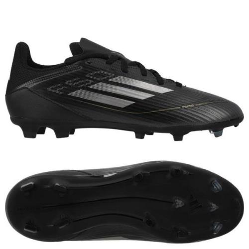 adidas F50 League FG/AG Dark Spark - Sort/Sølv/Gull Barn