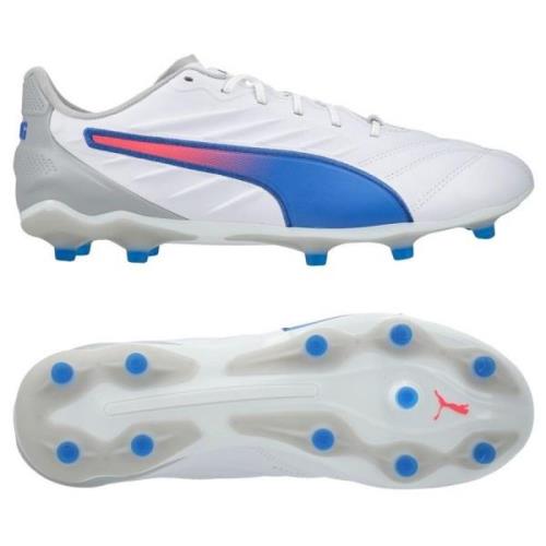 PUMA King Pro FG/AG Formula - Hvit/Blå/Flat Light Gray Dame