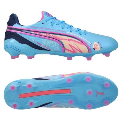 PUMA King Ultimate FG/AG Volume Up - Blå/Poison Pink/Blazing Blue