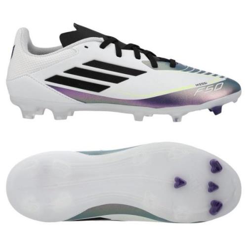 adidas F50 Messi League FG/AG Triunfo Estelar - Hvit/Sort/Lilla Barn